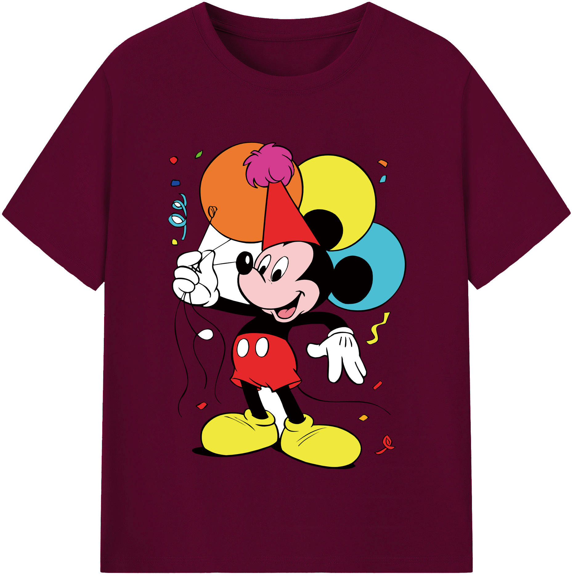 （画像用） ミッキーマウス Mickey Mouse レディースカジュアルプリントTシャツ（綿100％）